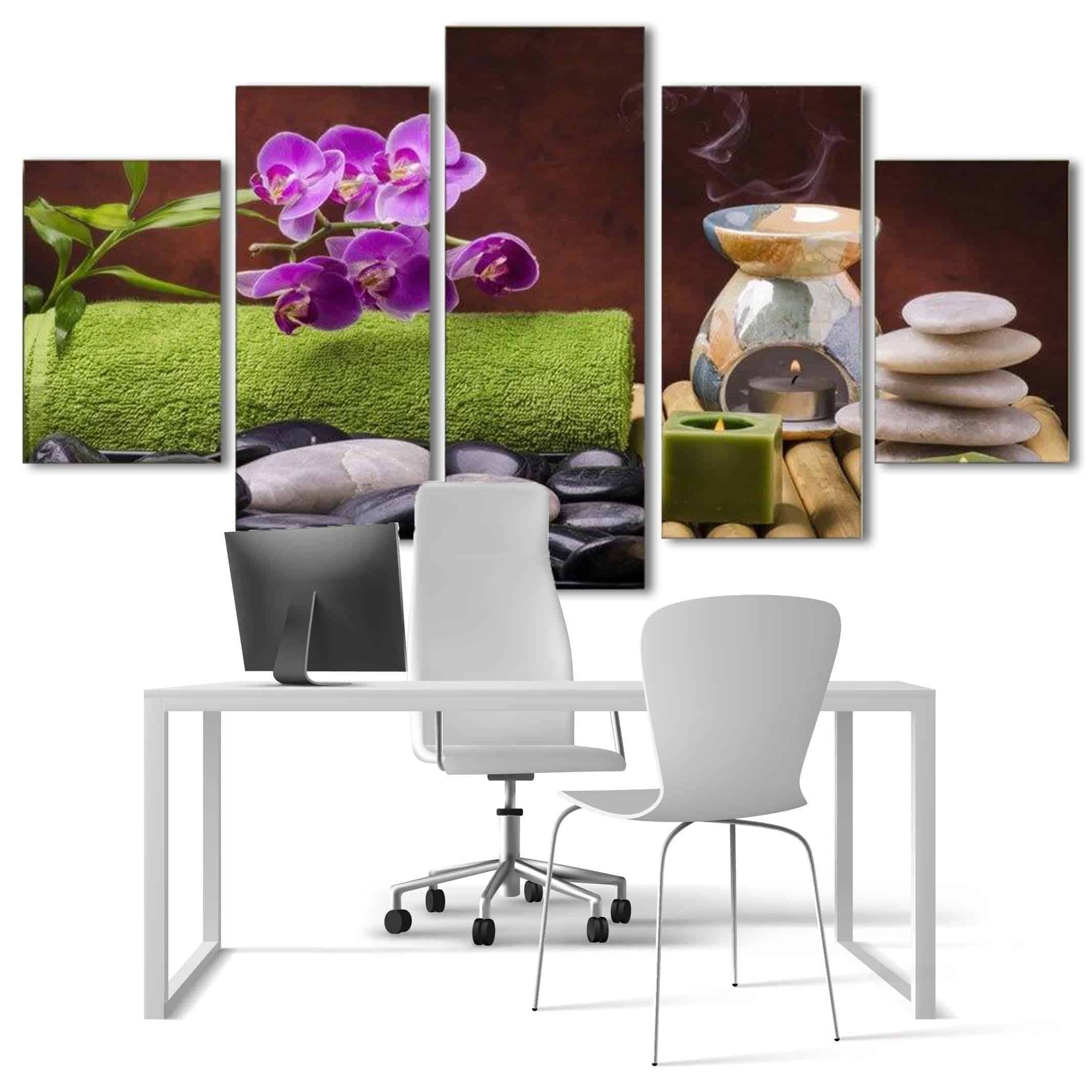 Pintura Zen <Br>Guijarros Y Flores